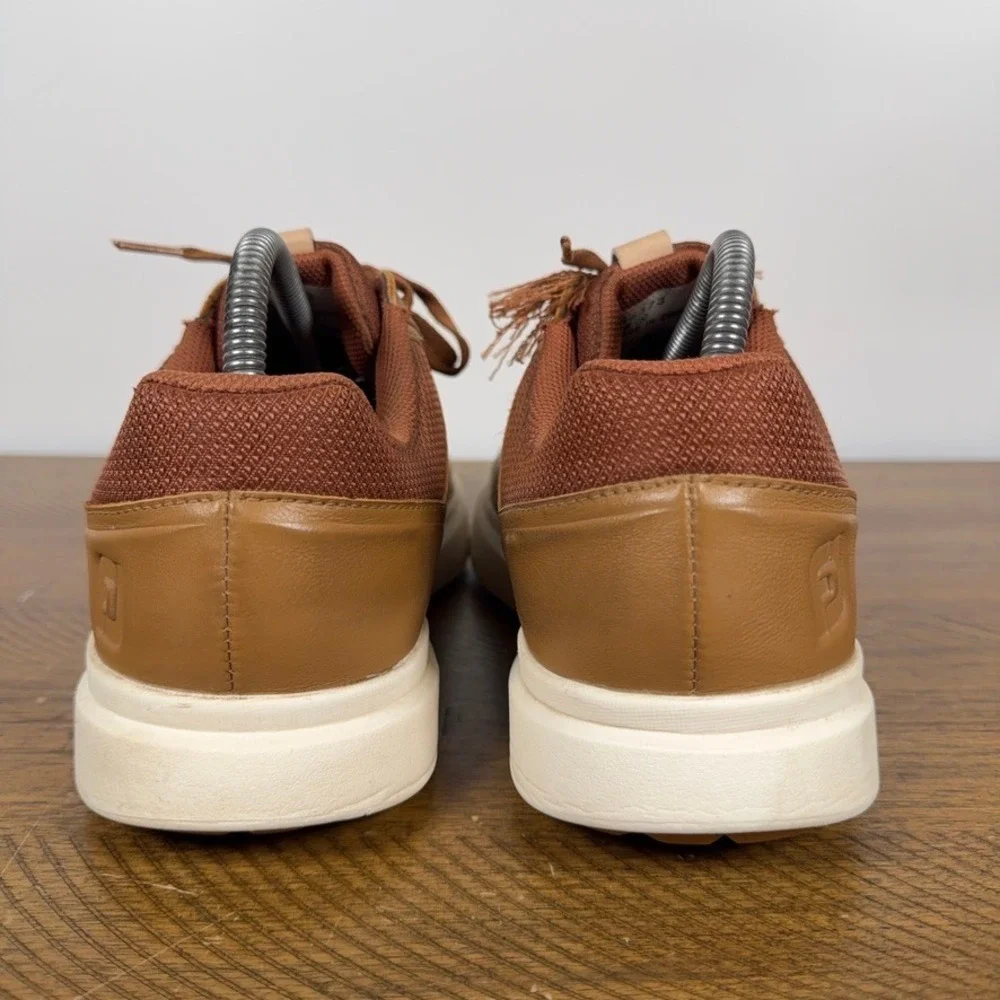 FootJoy Golf Shoes Mens 8 Wide‎ Brown Contour Casual Spikeless Leather Athletic